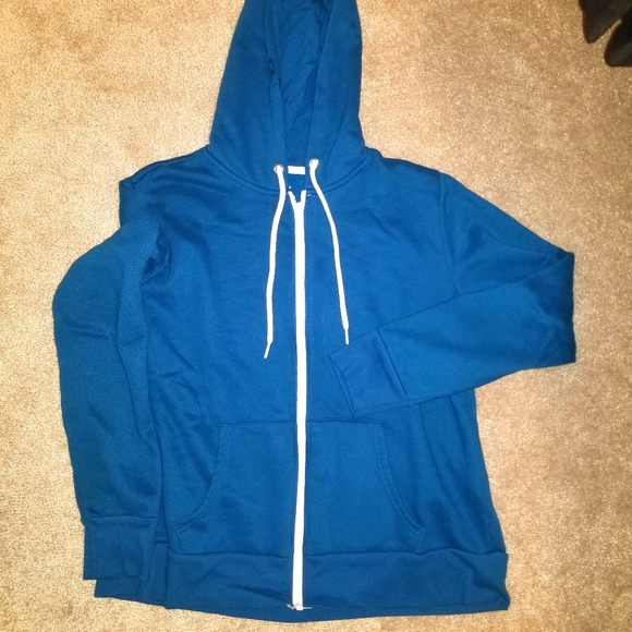 Blue Zip Up Sweater | Faded Glory - Picture 1 of 4